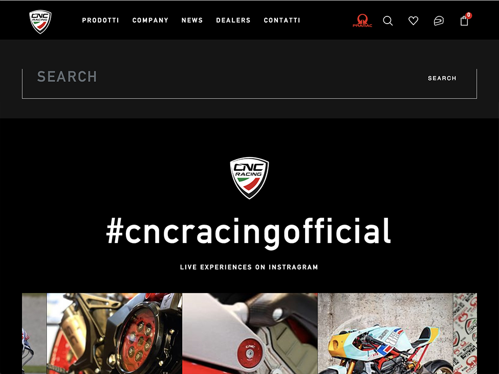 UI/UX Design Progetto Rebranding CNC Racing - Quantico